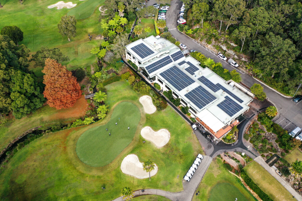 Solarbank rooftop commercial solar installation for the Cromer Golf Club. Northern Beaches, Sydney.