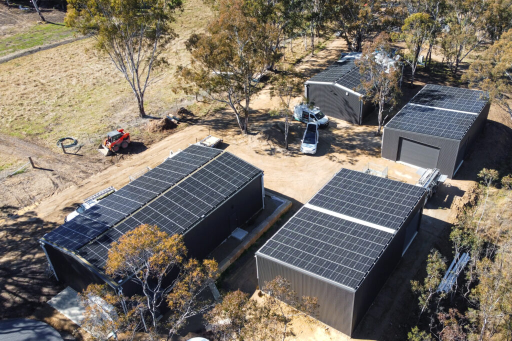 Solarbank commercial solar installation on a farm property. Megalong Valley NSW